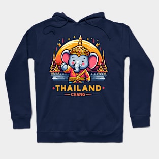 Thailand Chang Cute Thai Elephant Temple Asian Funny Novelty Hoodie